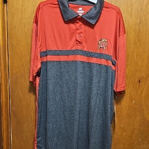 Colosseum MARYLAND TERPS Men's Polo in Red and Gray